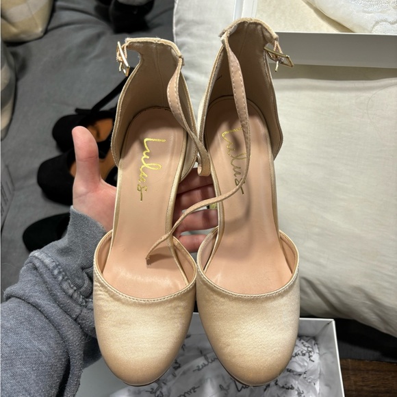Lulus champagne gold heels 5 women’s - Picture 4 of 5